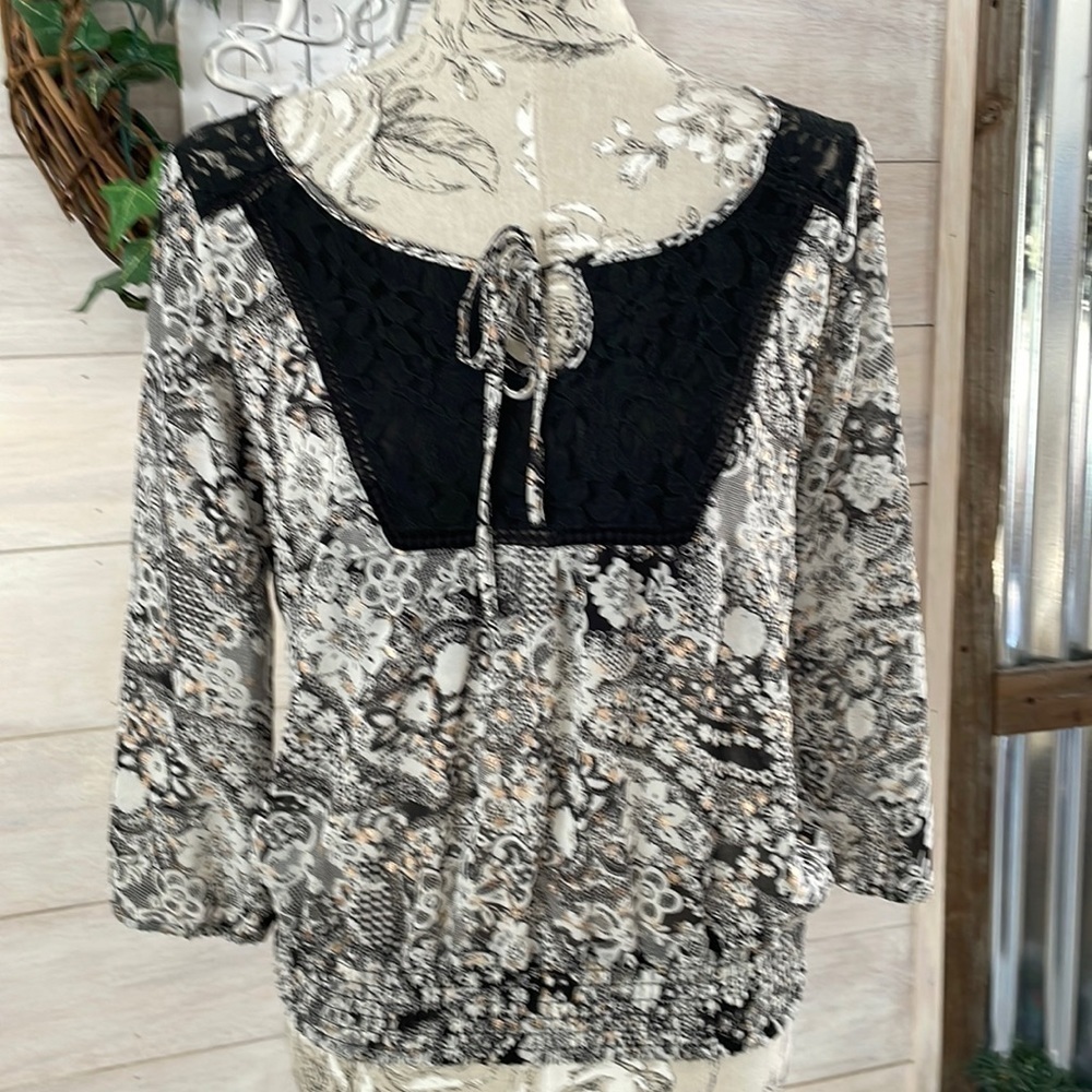 american Rag Black White Top S